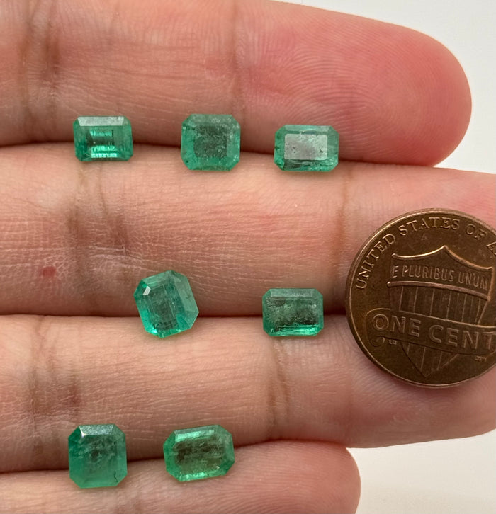 Natural Colombian Emerald Square Cut Loose Gemstone | Green Emerald for Engagement Ring, Fine Jewelry Making, May Birthstone