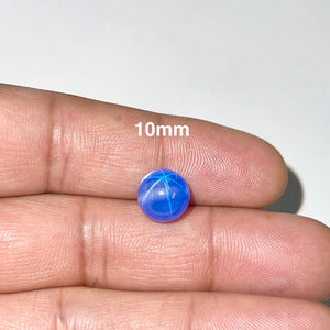 Lab Created Light Blue Star Sapphire Beads | Round Drilled 8mm- 10mm | Transparent | Jewelry Making Gemstones