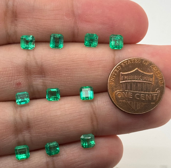 Natural Colombian Emerald Square Cut Loose Gemstone | Green Emerald for Engagement Ring, Fine Jewelry Making, May Birthstone