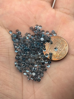 Natural London Blue Topaz Round Rose Cut 2.5mm Parcel | Calibrated Loose Blue Gemstones for Jewelry Making, Rings & Earrings