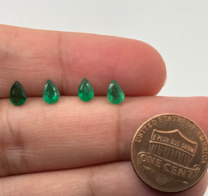 Natural Emerald Pear Shape Lot – Loose Green Emerald Gemstones for Jewelry, Engagement Rings, Birthstone Gifts