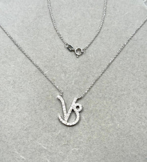 Capricorn Diamond Zodiac Pendant in 14K White Gold | 0.30–0.37 CT I-J SI2-I1 | Astrology Necklace | Birthday Gift for Capricorn Women