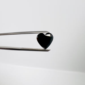 GIA Certified Treated Black Diamond Heart Shape 2.84ct | Fancy Black VS1 Clarity | 9.90mm Loose Diamond for Engagement Ring