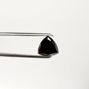 GIA Certified 3.58ct Fancy Black Diamond Trillion Cut – VS1 Clarity Loose Gemstone for Engagement Ring or Custom Jewelry, 10mm
