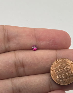 Natural Ruby Round Cut Loose Gemstone 3.9mm 0.28 Ct | Fine Red Corundum for Custom Jewelry Design