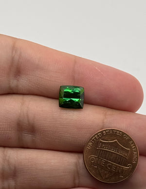 Natural Blue Grey Green Tourmaline Emerald Cut Gemstone 3.42 Ct | 11x9mm Square Emerald Cut Loose Tourmaline | Fine Jewelry Stone