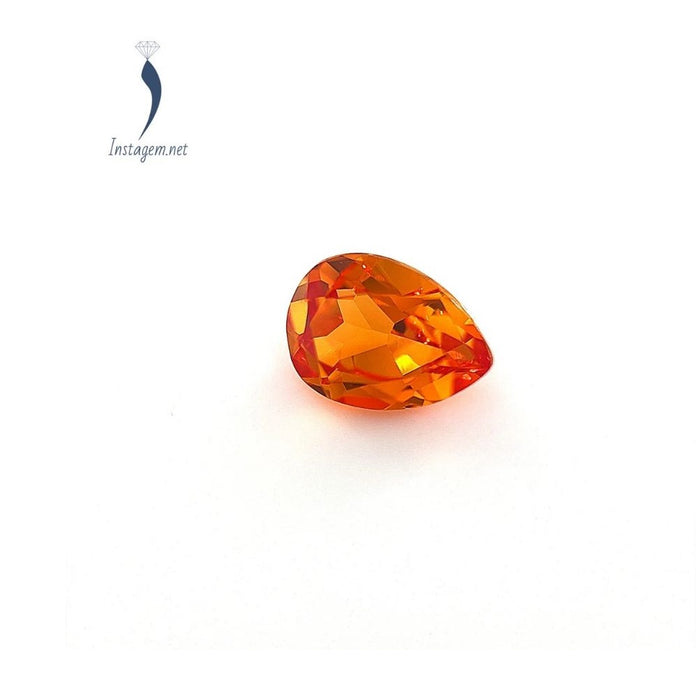 Synthetic Orange Sapphire Pear Cut
