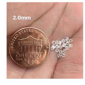 Lab Created DEF Color Melee Round Rose Cut White Moissanite