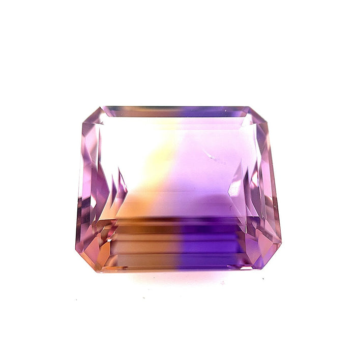 Loose 21.95 Cts Ametrine Emerald Fancy Cut AA Quality 18.4x16.6x9.3mm