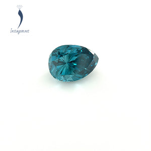 Natural Blue Diamond Pear Cut - 0.91ct, 6.8x4.9mm, SI1 Clarity Loose Gemstone for Custom Jewelry