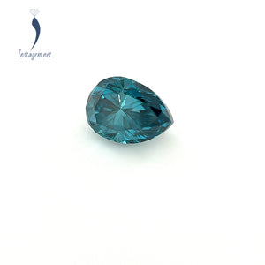 Natural Blue Diamond Pear Cut - 0.91ct, 6.8x4.9mm, SI1 Clarity Loose Gemstone for Custom Jewelry