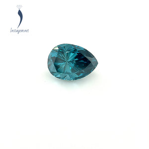 Natural Blue Diamond Pear Cut - 0.91ct, 6.8x4.9mm, SI1 Clarity Loose Gemstone for Custom Jewelry