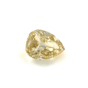 Natural Brownish Yellow Diamond Pear Shape, 0.99ct VS1 Clarity, Loose One of Kind Diamond for Custom Jewelry