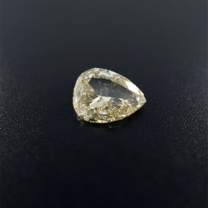 Natural Brownish Yellow Diamond Pear Shape, 0.99ct VS1 Clarity, Loose One of Kind Diamond for Custom Jewelry