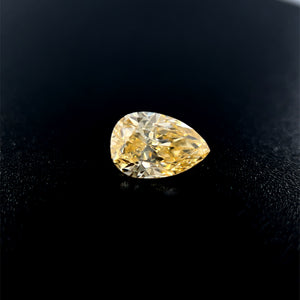 Natural Orangish Yellow Diamond, 0.74ct Pear Shape Diamond, 6.82x4.49mm, VS2 Clarity Loose Diamond for Custom Jewelry, Unique Gemstone