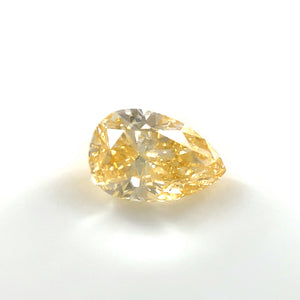 Natural Orangish Yellow Diamond, 0.74ct Pear Shape Diamond, 6.82x4.49mm, VS2 Clarity Loose Diamond for Custom Jewelry, Unique Gemstone