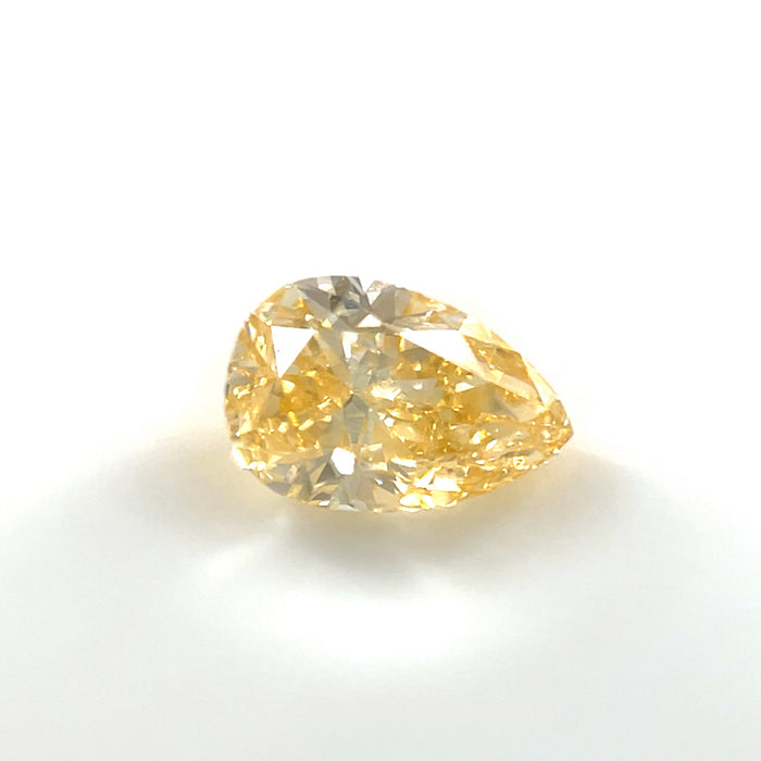 Natural Orangish Yellow Diamond, 0.74ct Pear Shape Diamond, 6.82x4.49mm, VS2 Clarity Loose Diamond for Custom Jewelry, Unique Gemstone