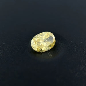 Natural Yellow Diamond 0.18ct Oval Cut, 4.37x3.04mm, I2 Clarity Loose Gemstone for Custom Jewelry, Rare Yellow Diamond