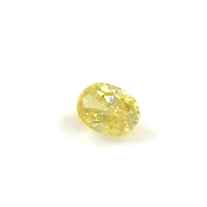 Natural Yellow Diamond 0.18ct Oval Cut, 4.37x3.04mm, I2 Clarity Loose Gemstone for Custom Jewelry, Rare Yellow Diamond