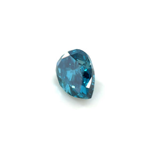 Natural Blue Diamond Pear Cut - 0.91ct, 6.8x4.9mm, SI1 Clarity Loose Gemstone for Custom Jewelry