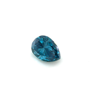 Natural Blue Diamond Pear Cut - 0.91ct, 6.8x4.9mm, SI1 Clarity Loose Gemstone for Custom Jewelry