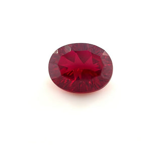 Oval Concave Best Synthetic Ruby