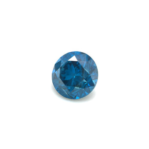 Natural Blue Diamond 6.5mm VS2, Round Cut 1.27 Carat Gemstone for Jewelry Design