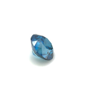 Natural Blue Diamond 6.5mm VS2, Round Cut 1.27 Carat Gemstone for Jewelry Design
