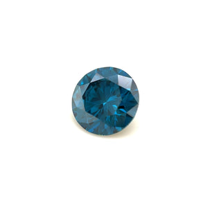 Natural Blue Diamond 6.5mm VS2, Round Cut 1.07 Carat Gemstone for Jewelry Design