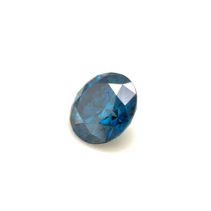 Natural Blue Diamond 6.5mm VS2, Round Cut 1.07 Carat Gemstone for Jewelry Design