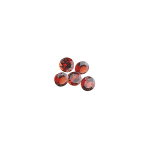 Loose Natural Red Round Gemstone Parcels 5-10PCS Available in 5MM-7MM