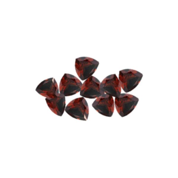 Loose Natural Red Garnet Trillion Cut Gemstone Parcel of 10pcs