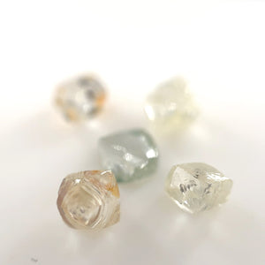 Loose Rough Uncut Natural Diamond – Rare Raw Diamond for Jewelry Making, Collectors – Free Size Available in 0.90 - 0.97 Carats Sizes 5 pcs