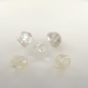 Loose Rough Uncut Natural Diamond – Rare Raw Diamond for Jewelry Making, Collectors – Free Size Available in 0.42 - 0.47 Carats Sizes 5 pcs