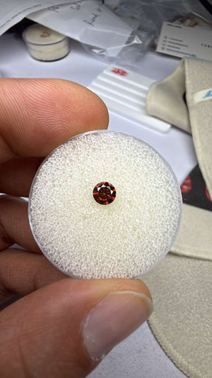 Natural Red Diamond 0.53 ct | Round Brilliant 5.05mm | VS-SI Quality | Rare Loose Red Diamond for Jewelry, Collectors, Gifts