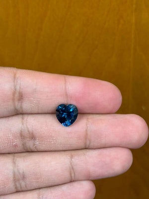 London Blue Topaz Heart Cut Loose Gemstone 3mm–14mm Natural Deep Blue Stone for Ring, Pendant, Jewelry Making, December Birthstone