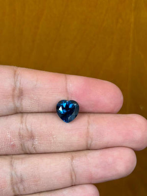 Natural London Blue Topaz heart cut loose gemstone deep blue 3mm to 14mm for jewelry making