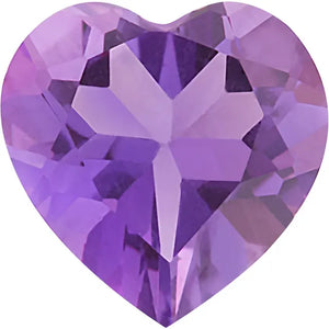Natural Brazilian amethyst heart cut AAA loose purple gemstone 3mm to 9mm for jewelry making