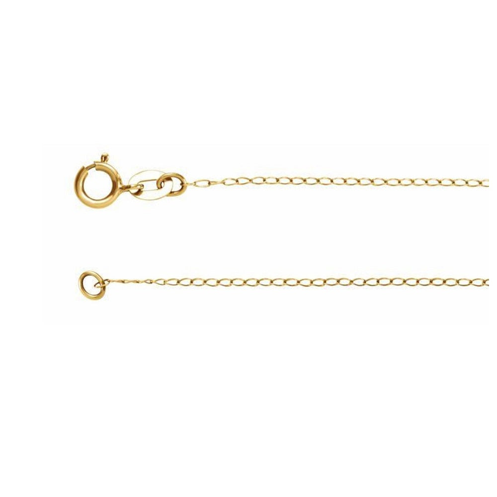 14K Gold mm Solid Baby Curb Chain Available in 16 Inches 24 Inches