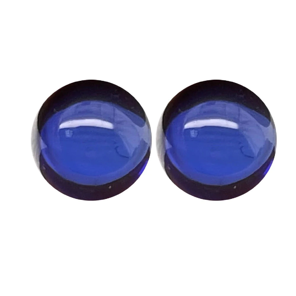 Synthetic Blue Sapphire Round Cabochon Cut Instagem