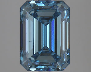 Lab Grown Fancy Vivid Blue Diamond – Emerald Cut, IGI Certified, VS1 Clarity, Excellent Cut – 1ct to 6ct Loose Diamond for Fine Jewelry