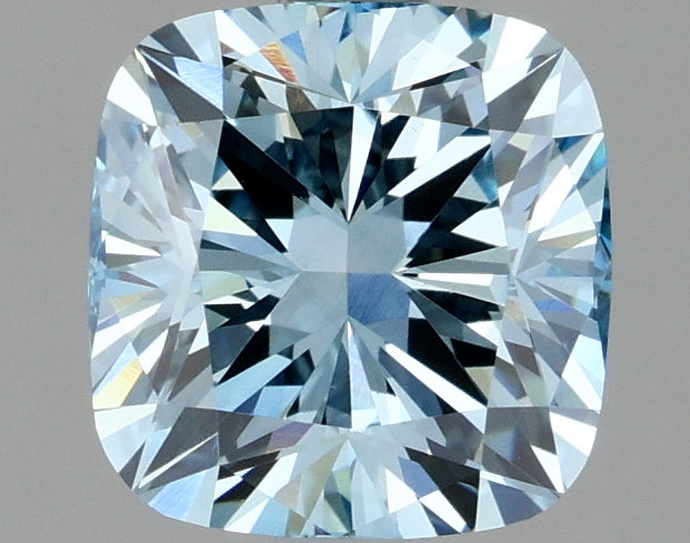 Lab Grown Fancy Vivid Blue Diamond – Square Cushion Cut, IGI Certified, VS1 Clarity, Excellent Cut – 1ct Loose Diamond