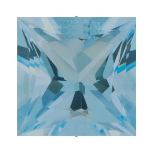 Lab Grown Aquamarine Spinel Square Princess Cut AAA Quality Available in 2.5x2.5mm - 8x8mm
