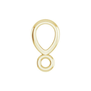 14K solid gold ID tapered bail for gemstone pendant