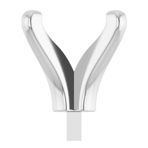 14K gold round 4 prong sculptural peg setting for diamonds