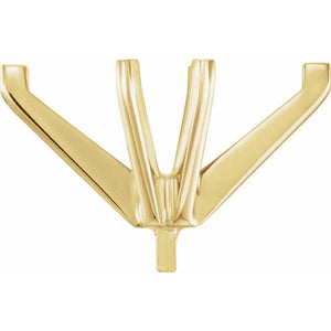 14K gold six prong marquise ring or pendant setting