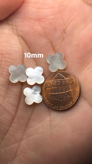 Loose white clover 8mm size 10pcs
