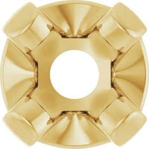 Round diamond ring setting in 14K gold