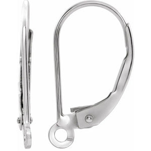 Fine jewelry 14K gold earring lever back component