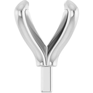 14K solid gold emerald cut 4-prong claw peg setting